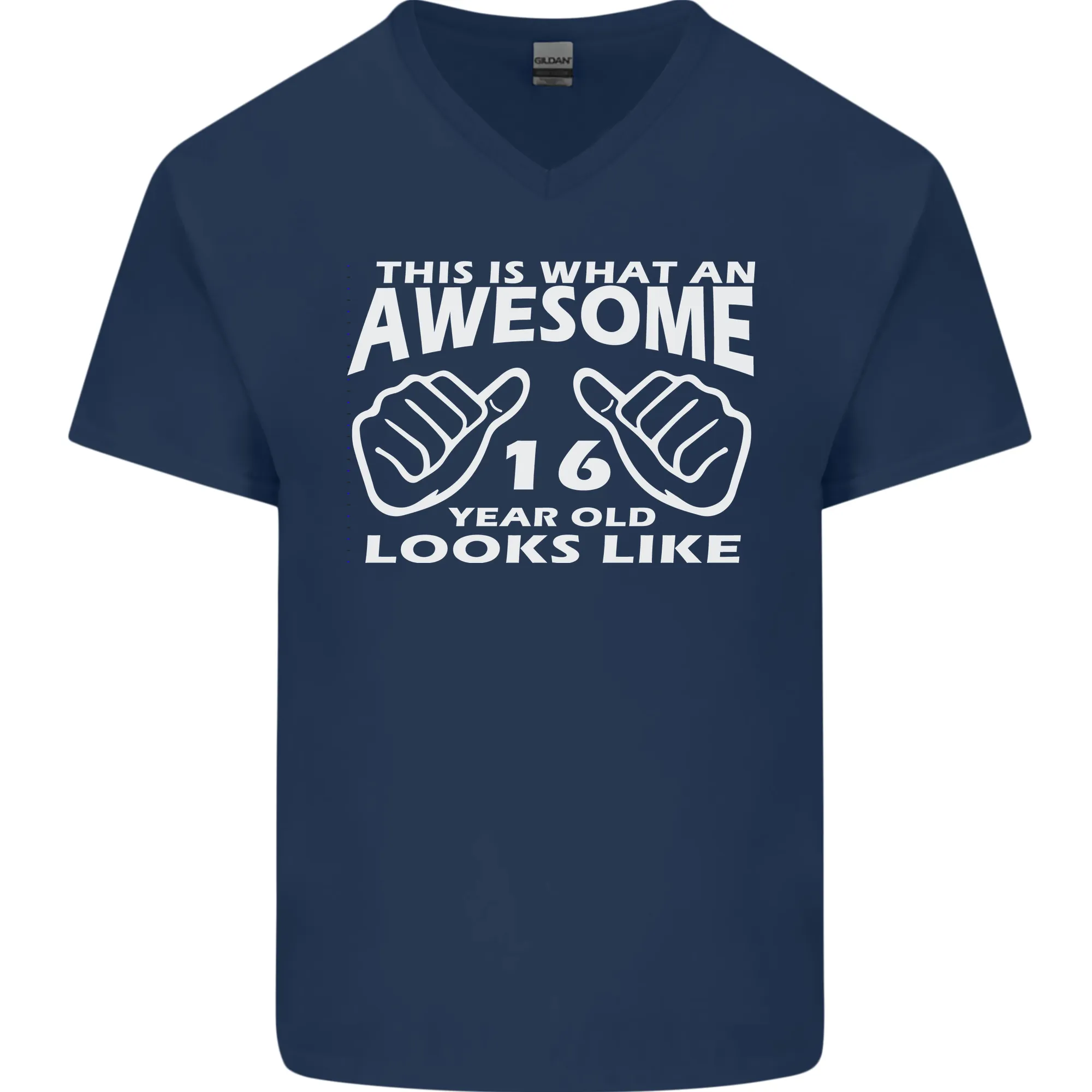 16th Birthday 16 Year Old This Is What Mens V-Neck Cotton T-Shirt