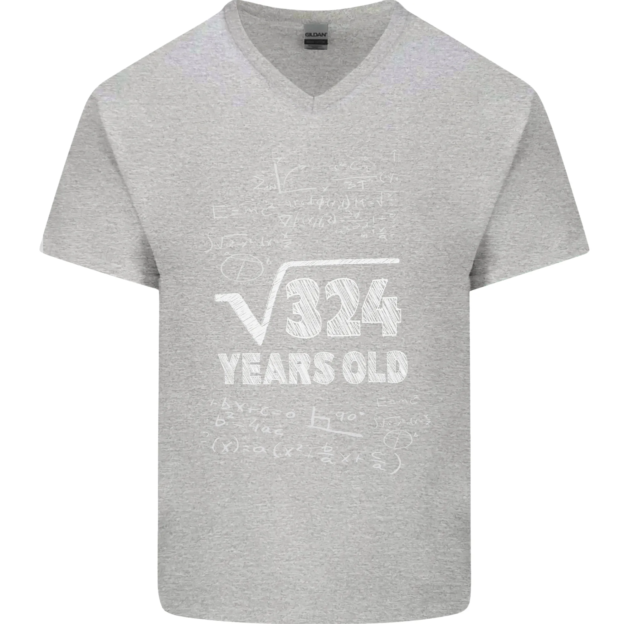 18th Birthday 18 Year Old Geek Funny Maths Mens V-Neck Cotton T-Shirt