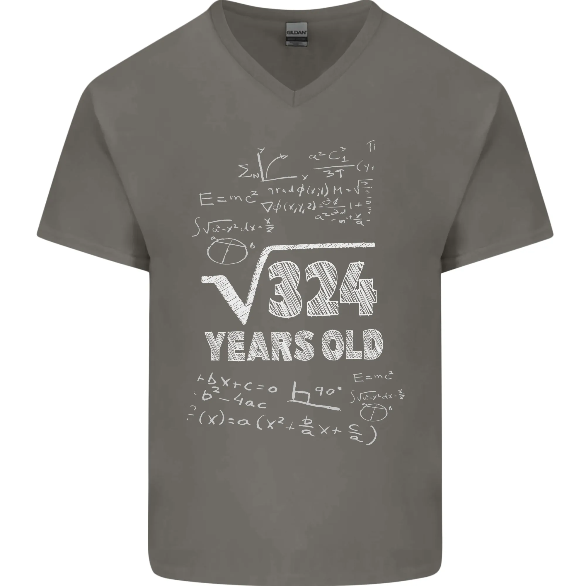 18th Birthday 18 Year Old Geek Funny Maths Mens V-Neck Cotton T-Shirt