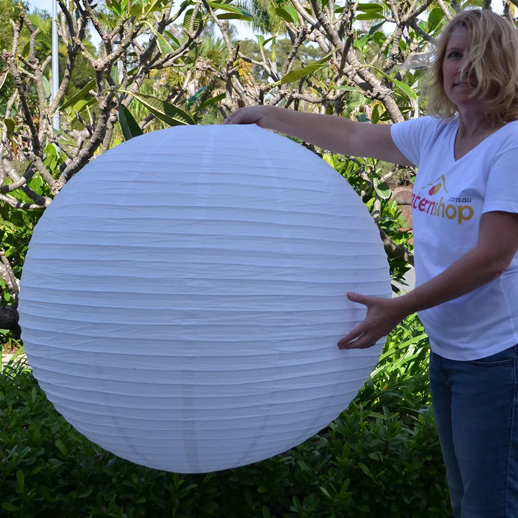 2 pack - 90cm WHITE Paper Lantern