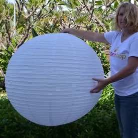 2 pack - 90cm WHITE Paper Lantern