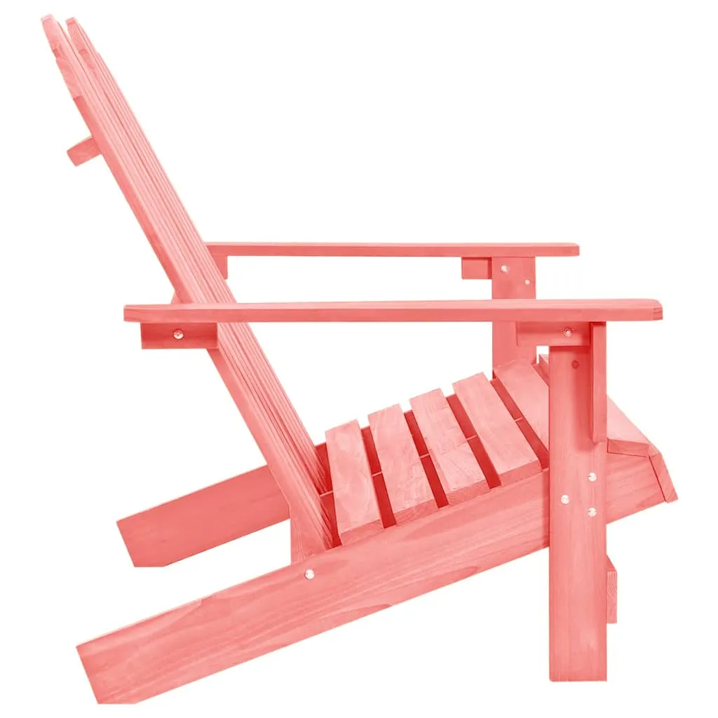 2-Seater Garden Adirondack Chair Solid Fir Wood Pink