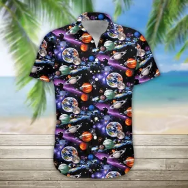 3d Planet Solar System Hawaiian Shirt, Hawaiian Shirts For Men Print Button Down Shirt, Hawaiian Shirt For Woman