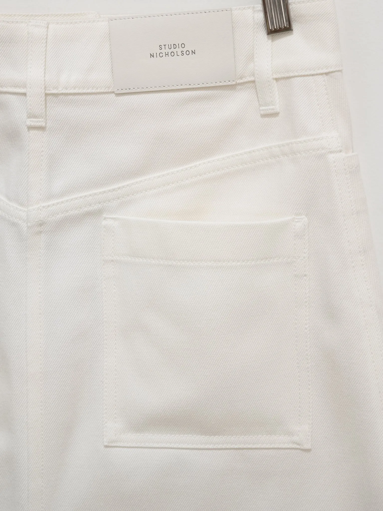 Baringo A-Line Denim Skirt - White