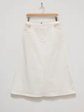 Baringo A-Line Denim Skirt - White