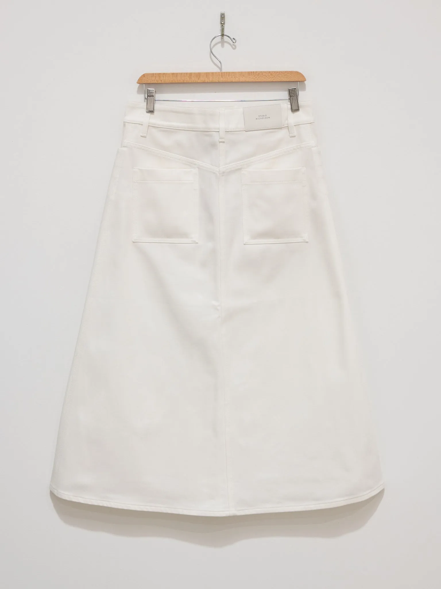 Baringo A-Line Denim Skirt - White