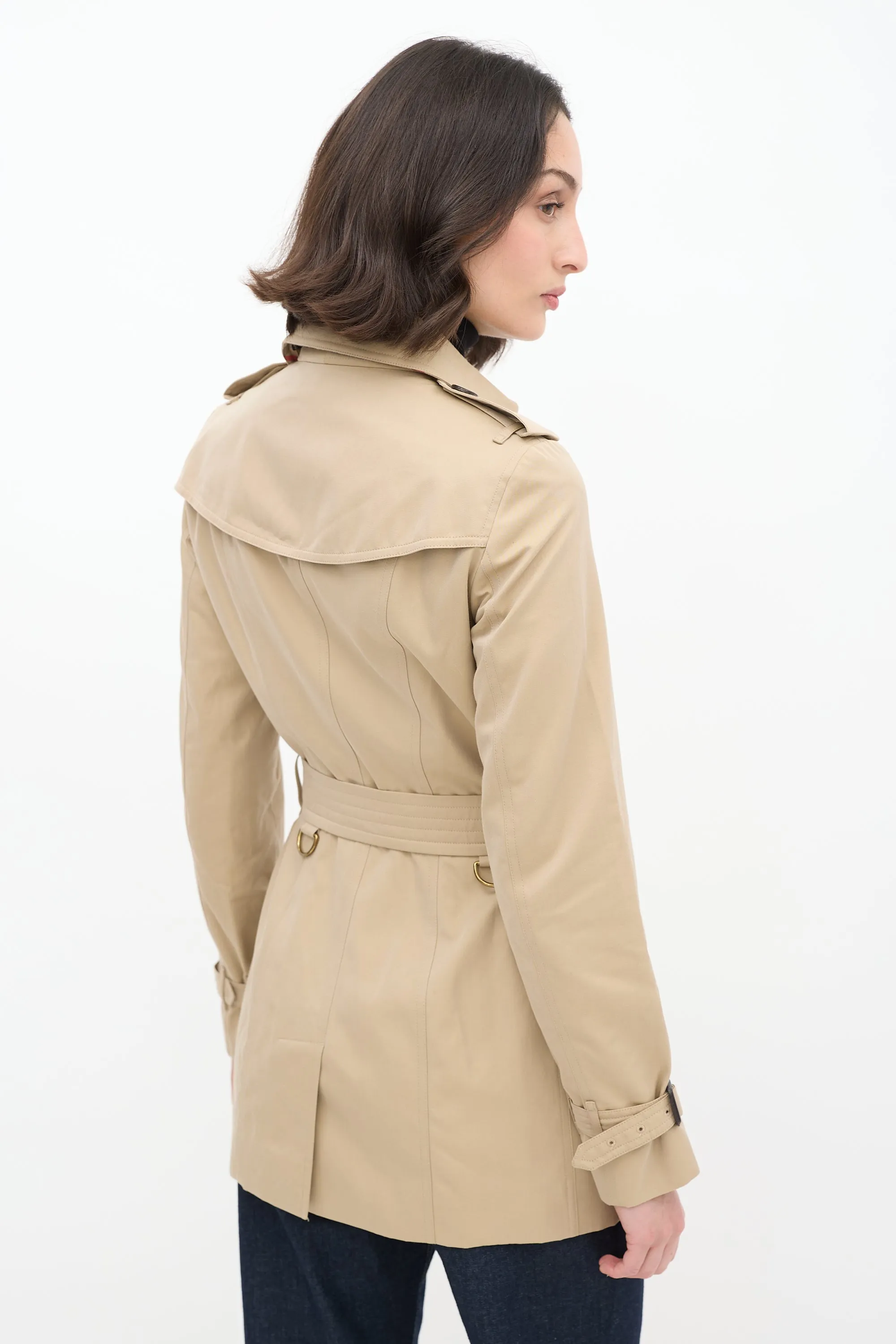 Beige Short The Sandringham Belted Trench Coat