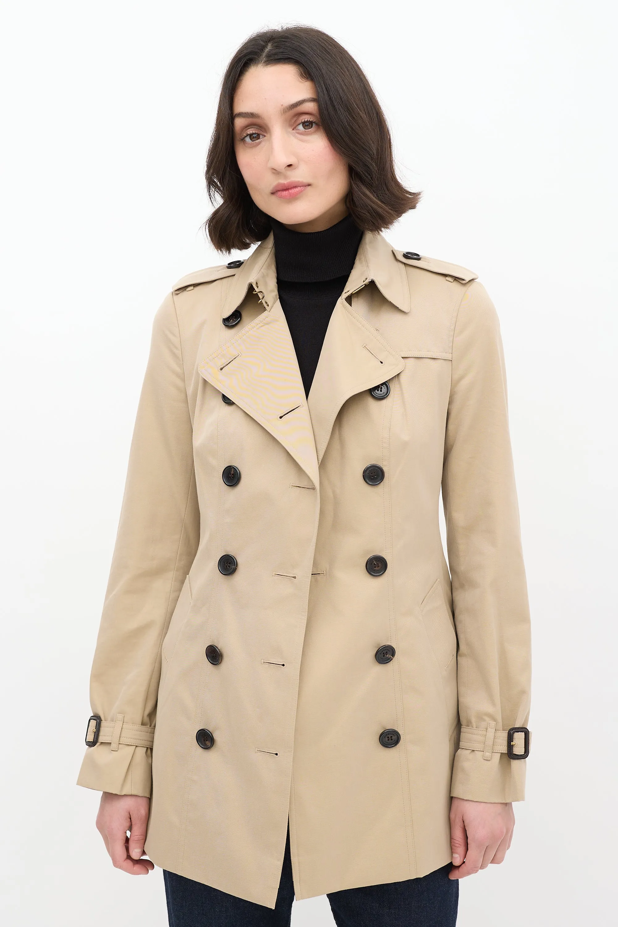 Beige Short The Sandringham Belted Trench Coat
