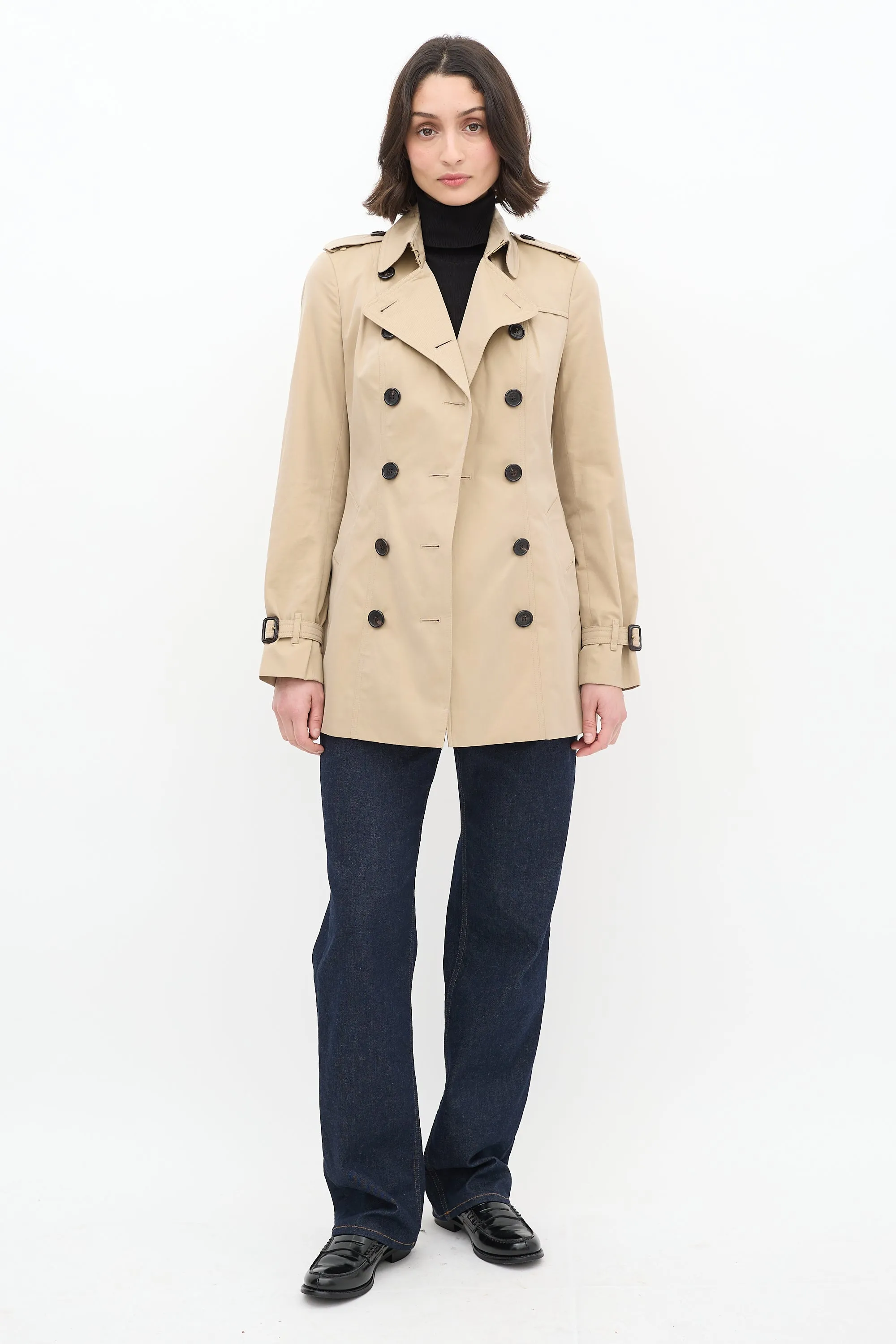 Beige Short The Sandringham Belted Trench Coat