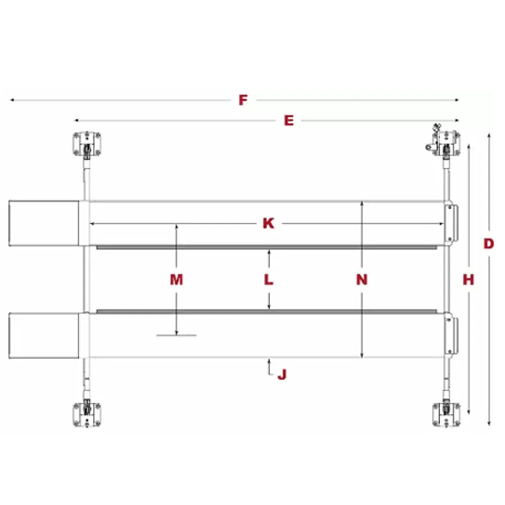 BendPak HDS-40X 40,000-lb. Capacity / Four-Post Lift / Extended