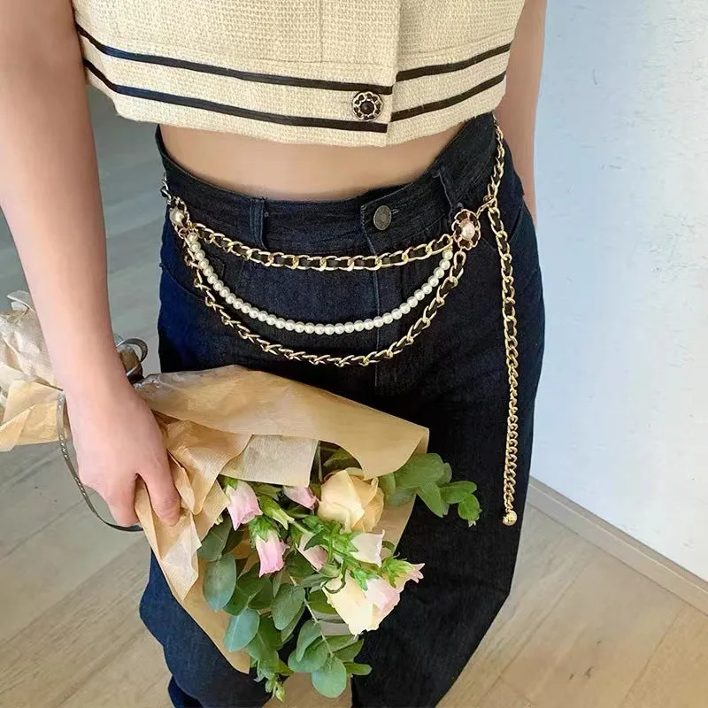 BerriesJam - 2024 Small Fragrant Three-layer Metal Waist Chain