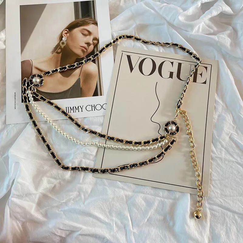 BerriesJam - 2024 Small Fragrant Three-layer Metal Waist Chain