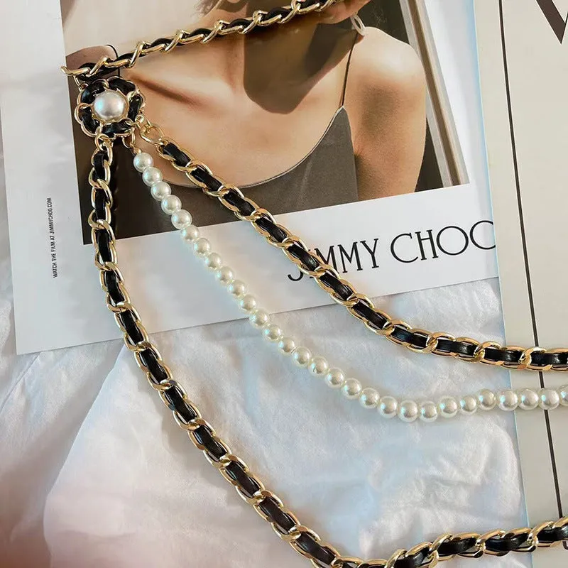 BerriesJam - 2024 Small Fragrant Three-layer Metal Waist Chain