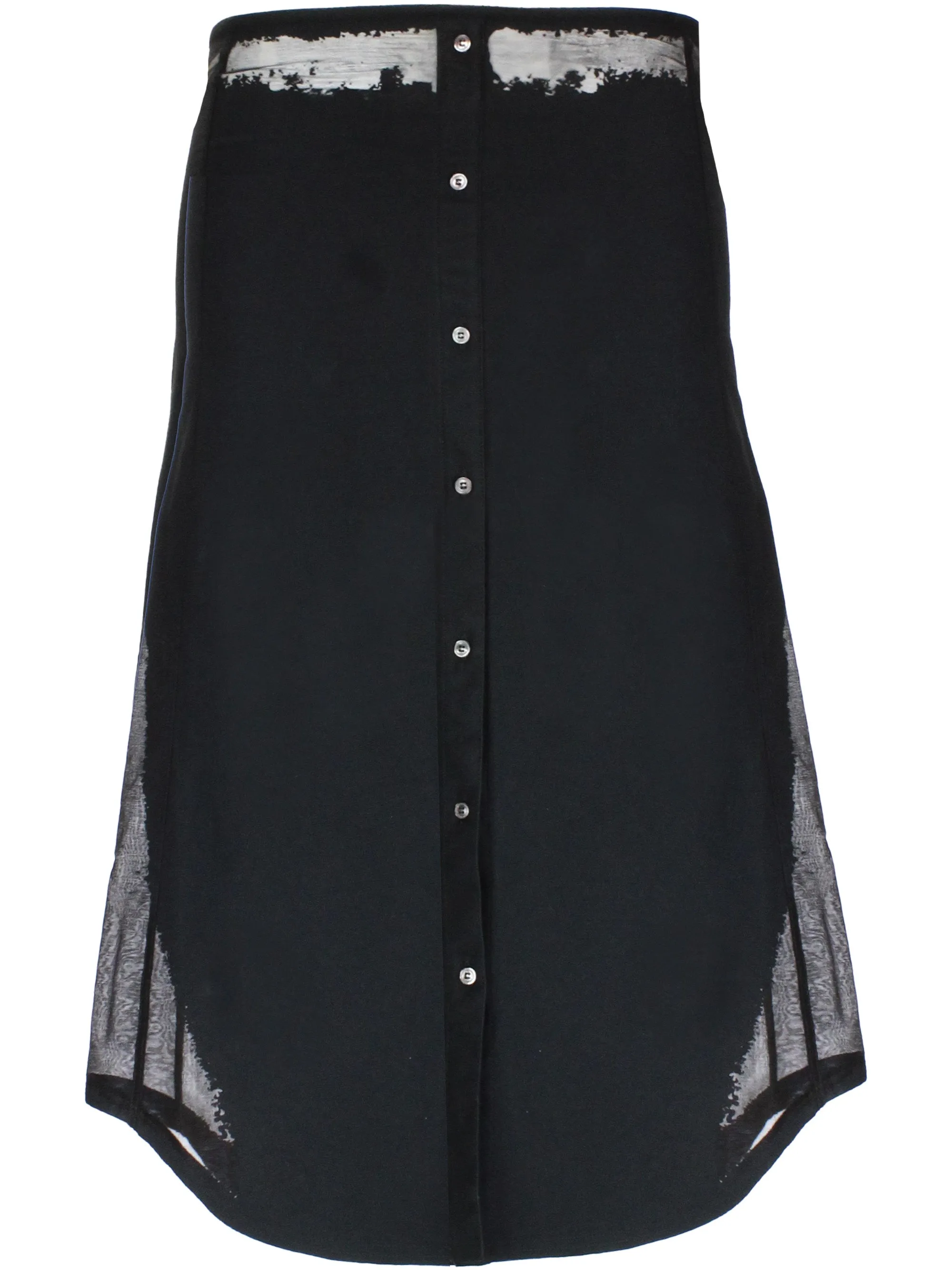 Black A-Line Skirt with Zip Detail