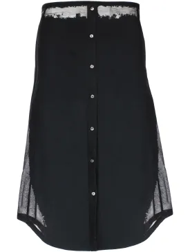 Black A-Line Skirt with Zip Detail