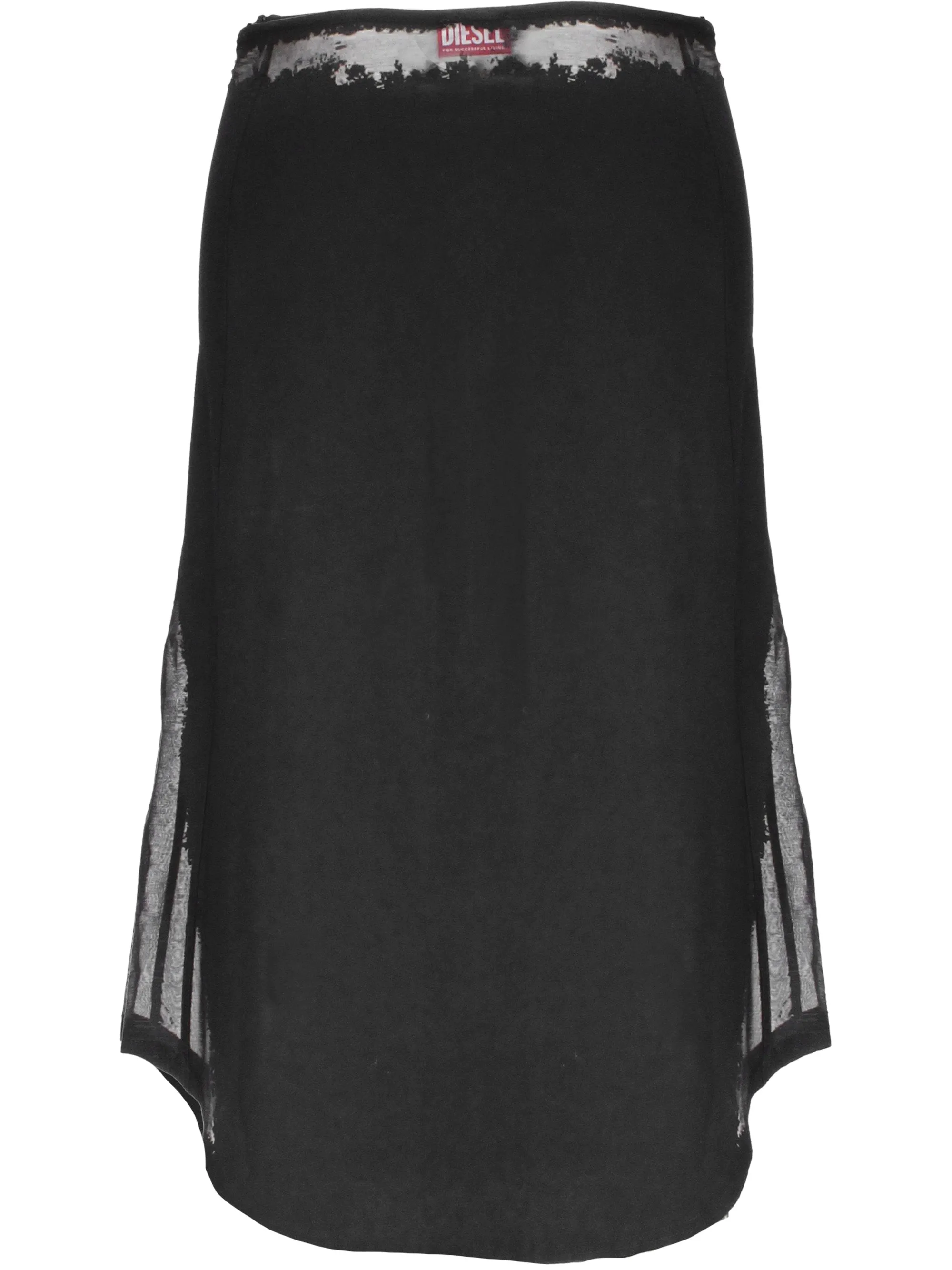 Black A-Line Skirt with Zip Detail