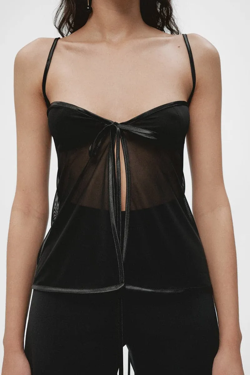 BLACK LINGERIE TOP