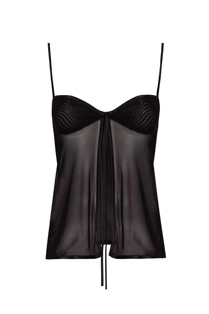 BLACK LINGERIE TOP