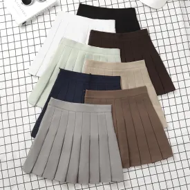 Brown Skirt Ladies 2022 Summer Clothes Women&#39;s High Waist Harajuku Korean Style Black Mini Pleated Skirt For School Girl Uniform