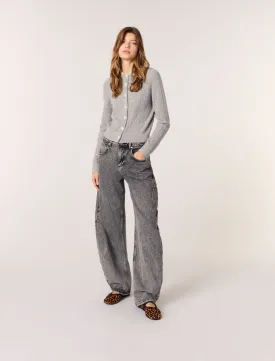 Cardigan With Removable Collar
