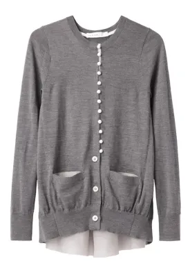 Cardigan With Split Back