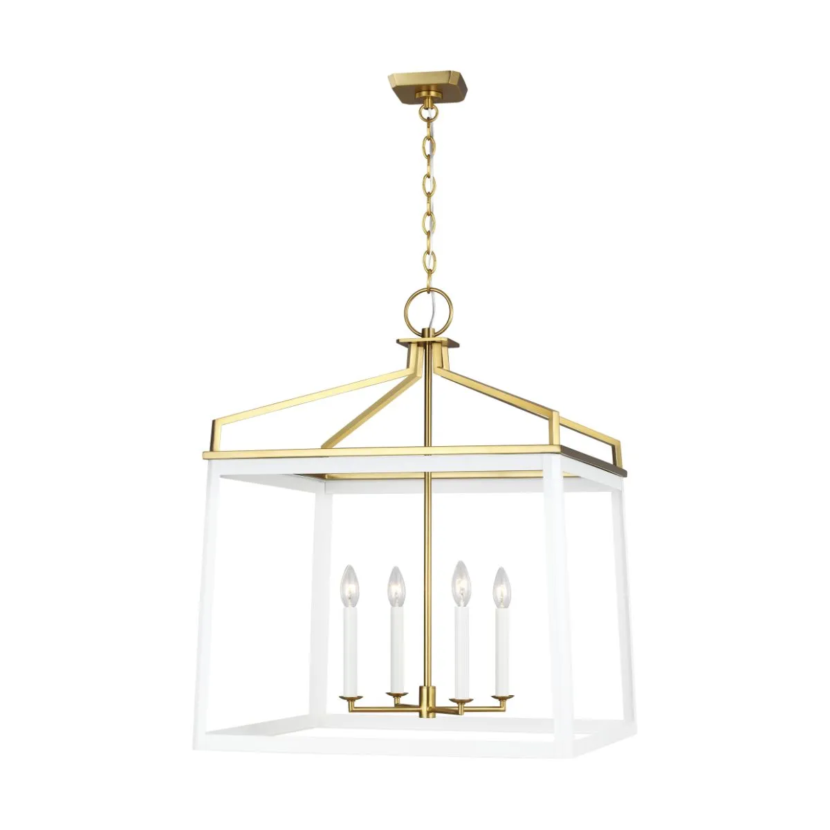 Carlow 24 in. 4 Lights Chandelier Matte White Finish