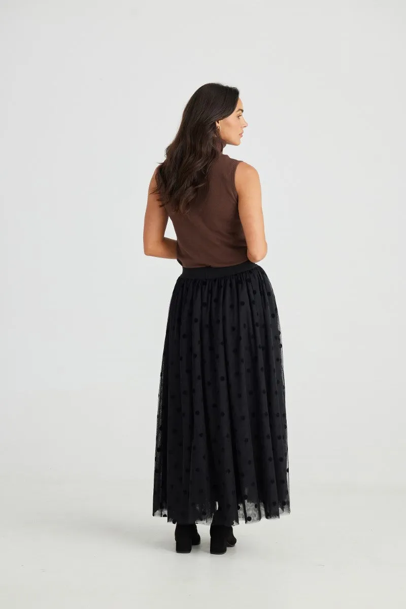 Carrie Skirt in Black Polka Dot BT24115-3 by Brave   True