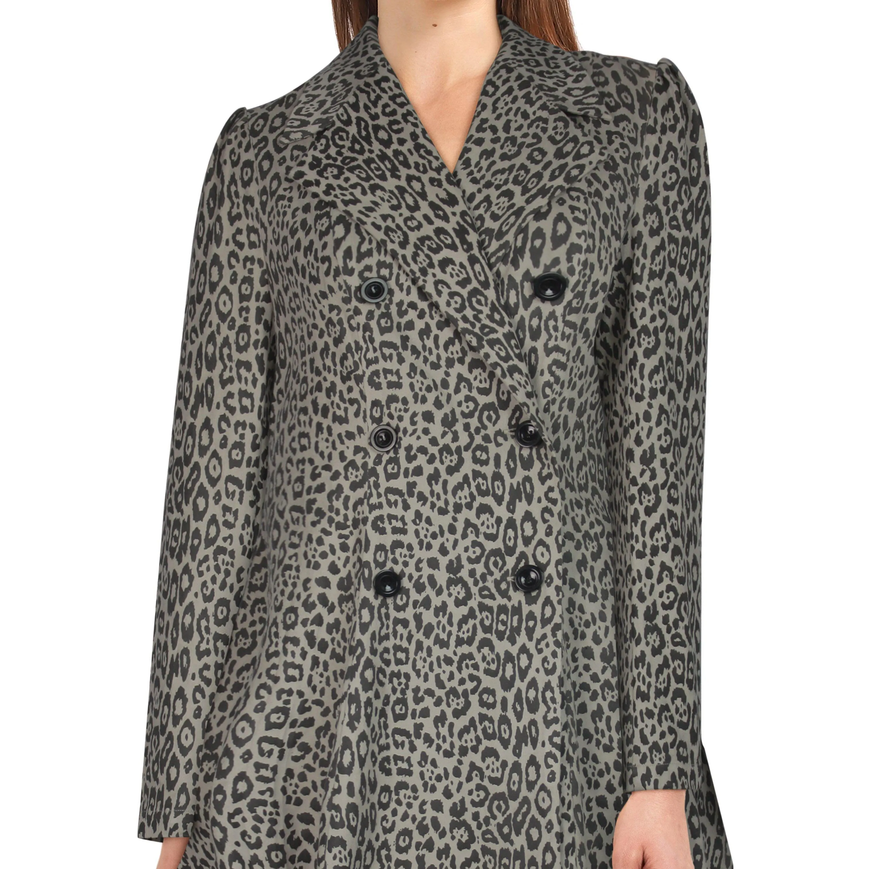 Cassie Blanca Trench Coat in Leopard