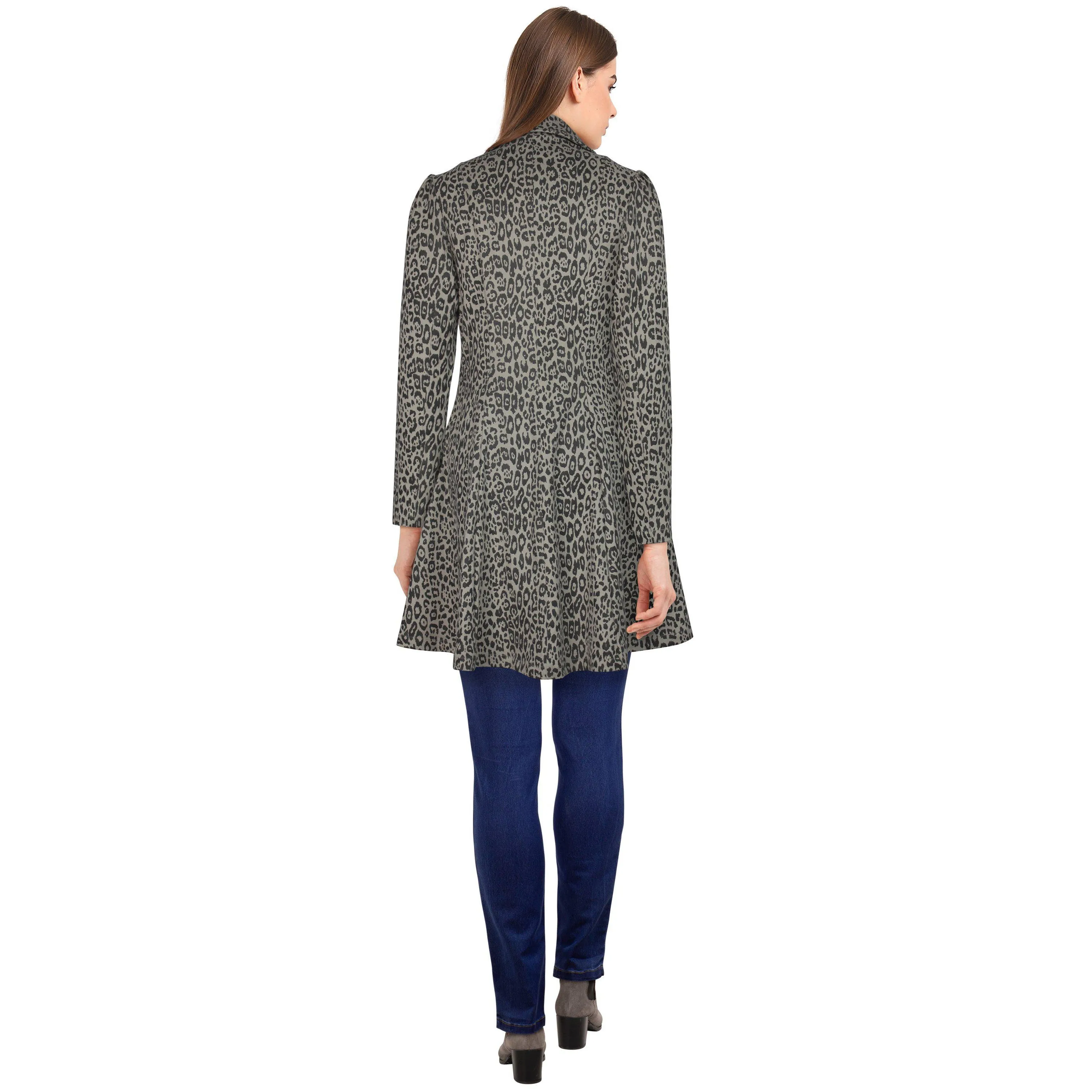Cassie Blanca Trench Coat in Leopard