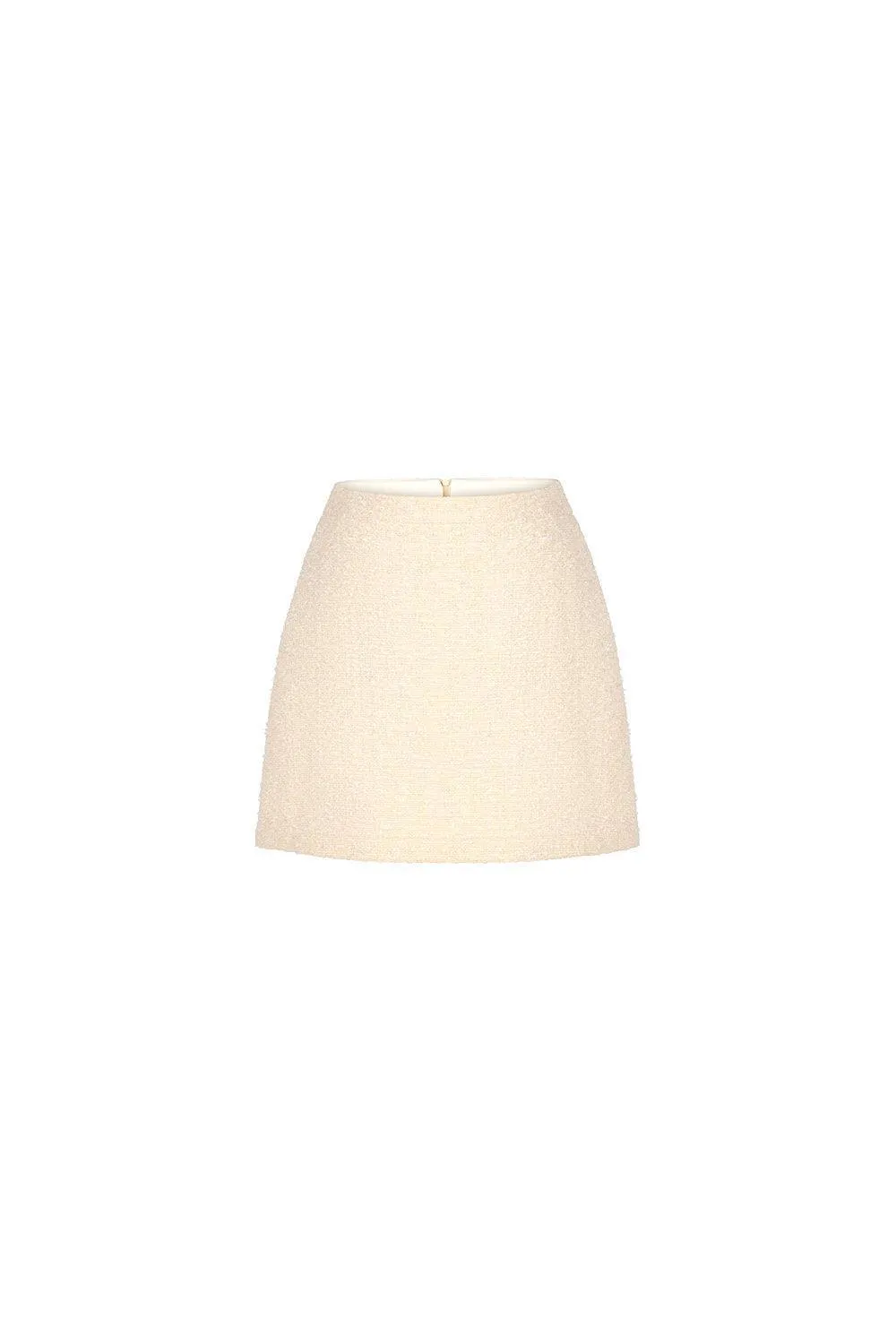 Cerise A-line Basic Tweed Mini Skirt