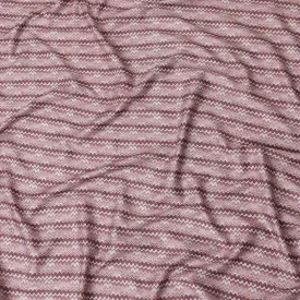 Cerise pink cotton satin fabric with multicolor print in abstract design-D15454