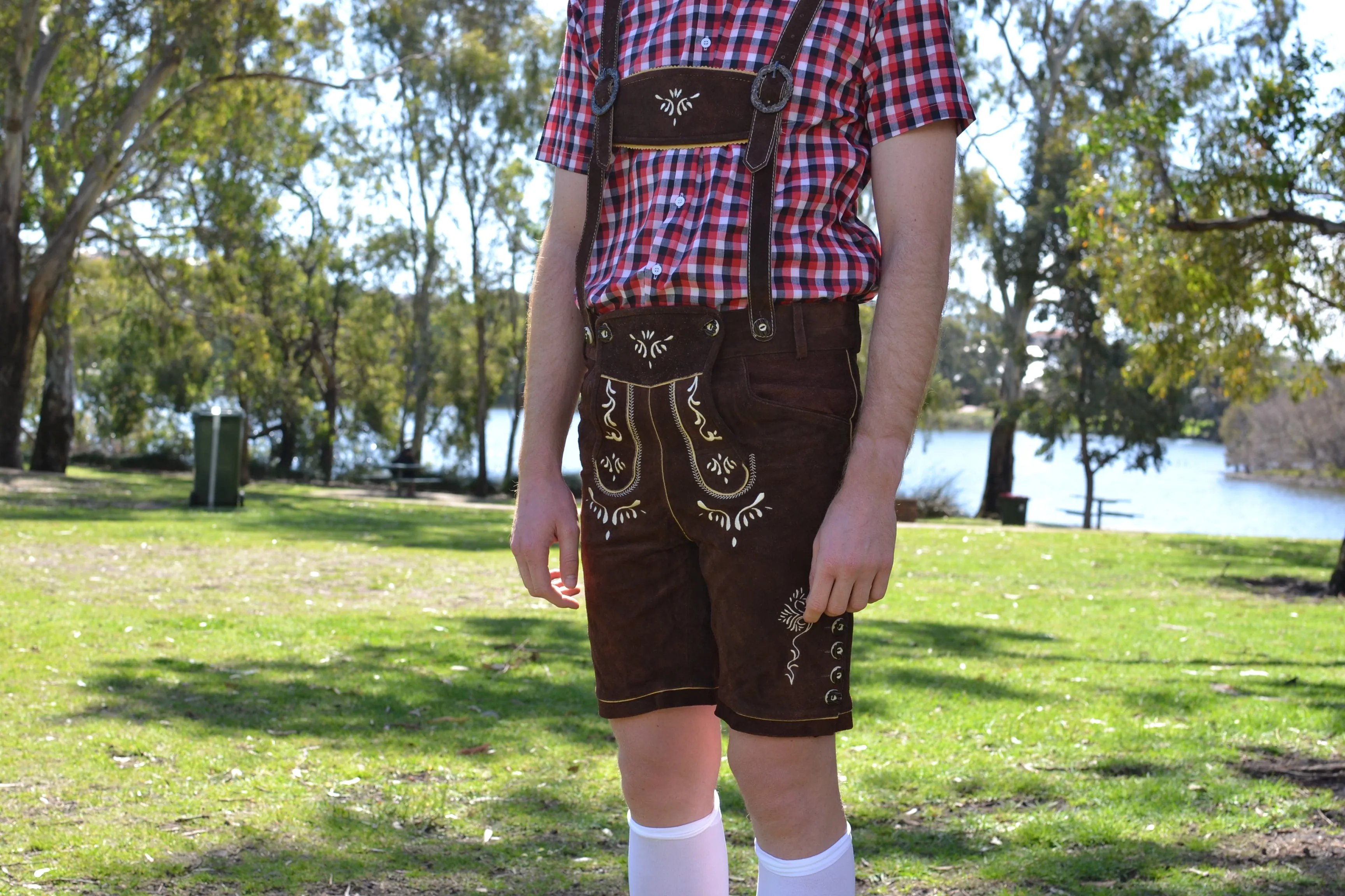 Chocolate Brown Authentic Leather German Lederhosen