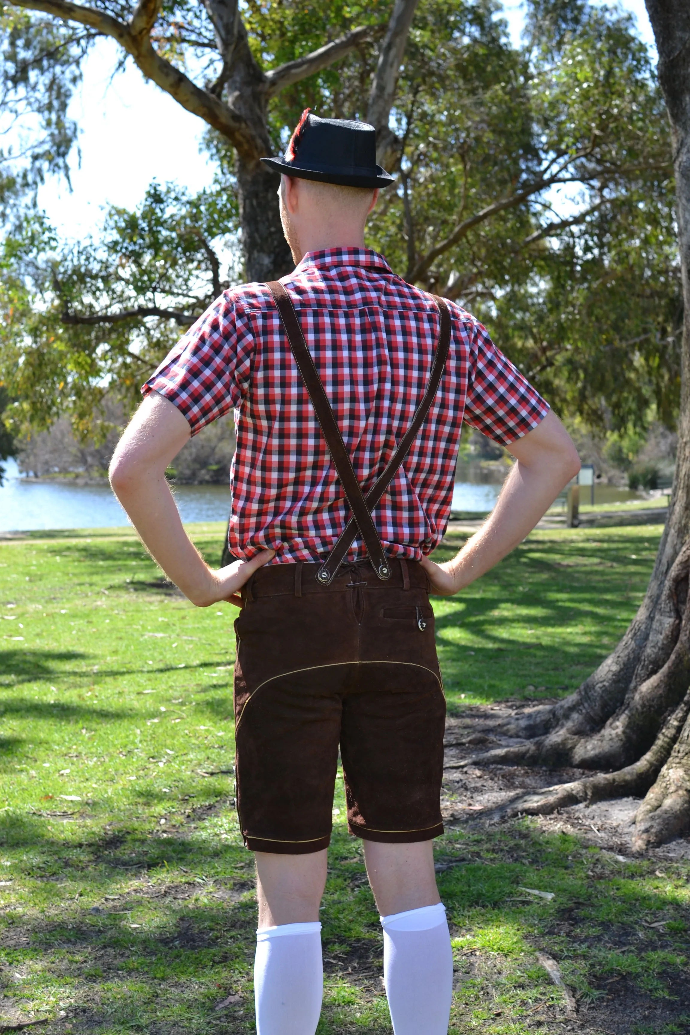 Chocolate Brown Authentic Leather German Lederhosen