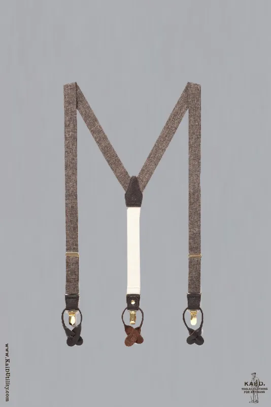 Classic Suspenders - Brown Heather