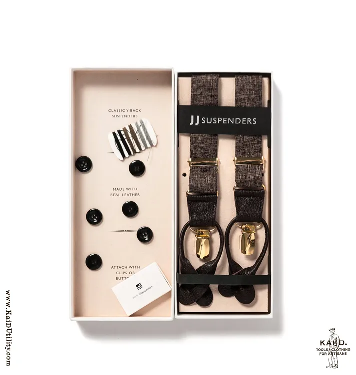 Classic Suspenders - Brown Heather