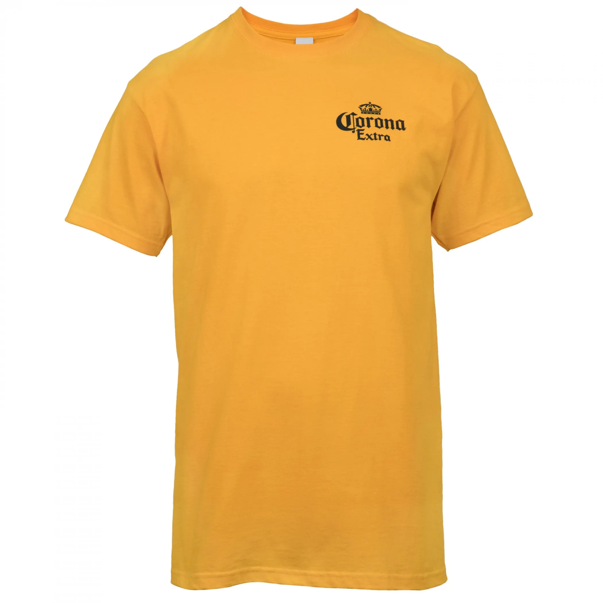 Corona Extra Distressed Label Front and Back Print T-Shirt