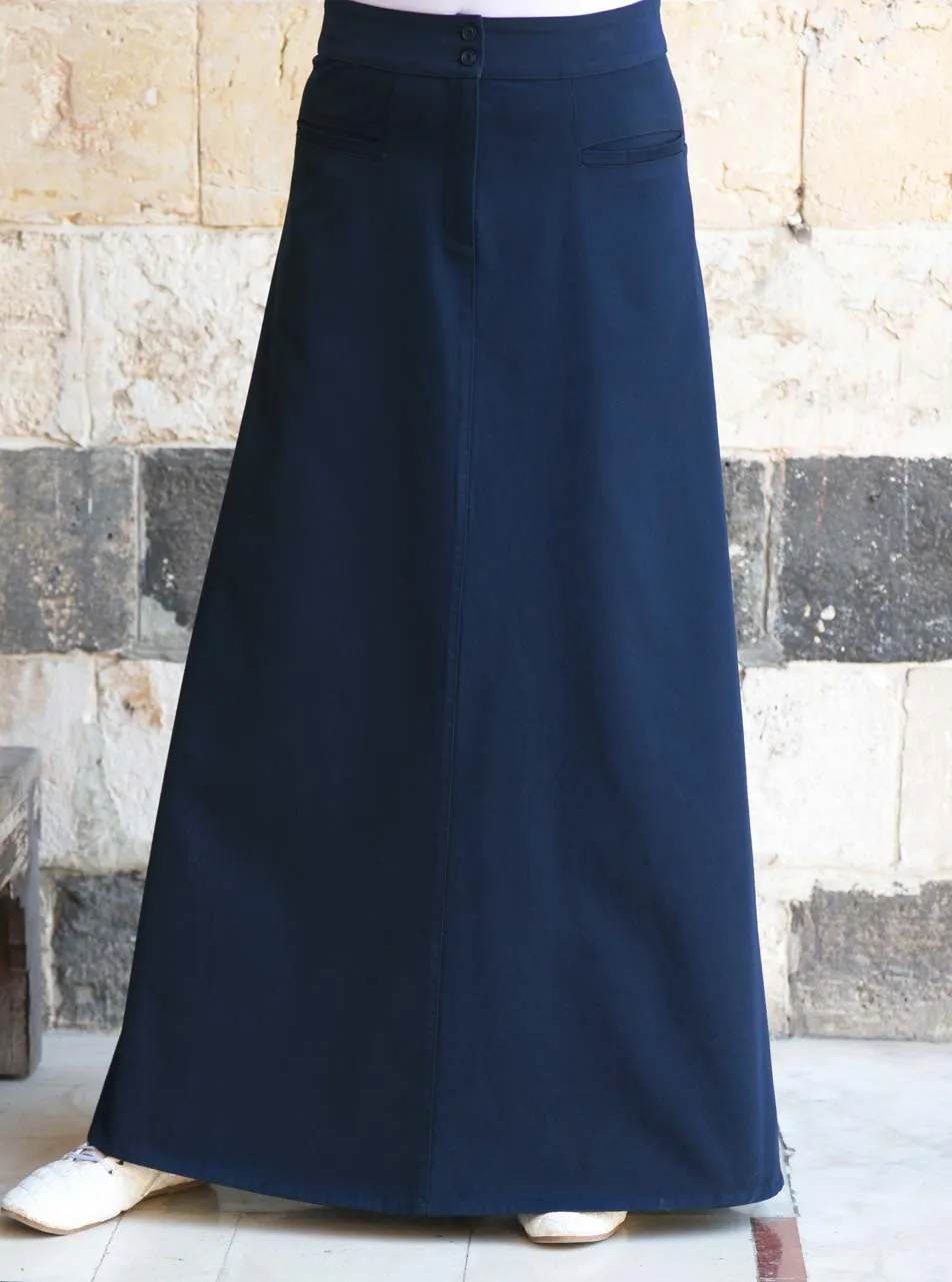 Cotton Flattering Fit A-Line Skirt