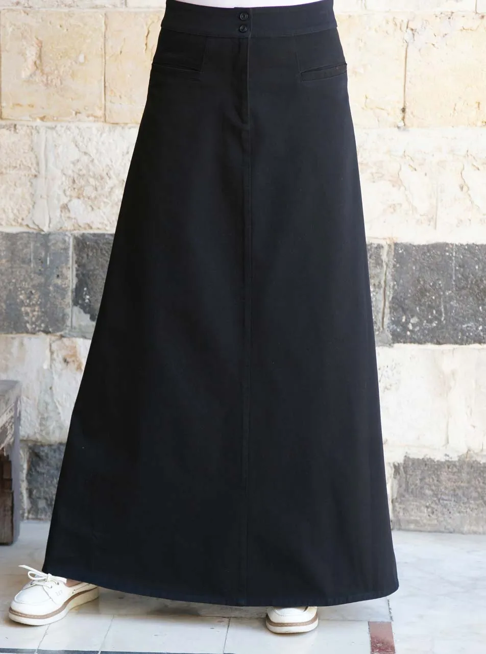 Cotton Flattering Fit A-Line Skirt