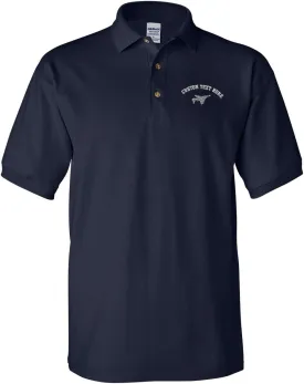 Custom Polo Shirt F-4 Phantom Silver Embroidery Design Cotton Golf Shirt for Men