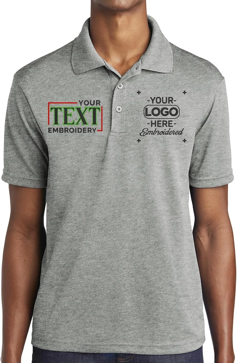 Custom Polo Shirt for Men Personalized Embroidered Polo Golf Shirt with Text