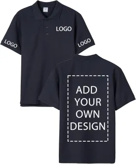 Custom Polo Shirt for Men Women Design Your Own Personalized Golf Tee Work Shirt