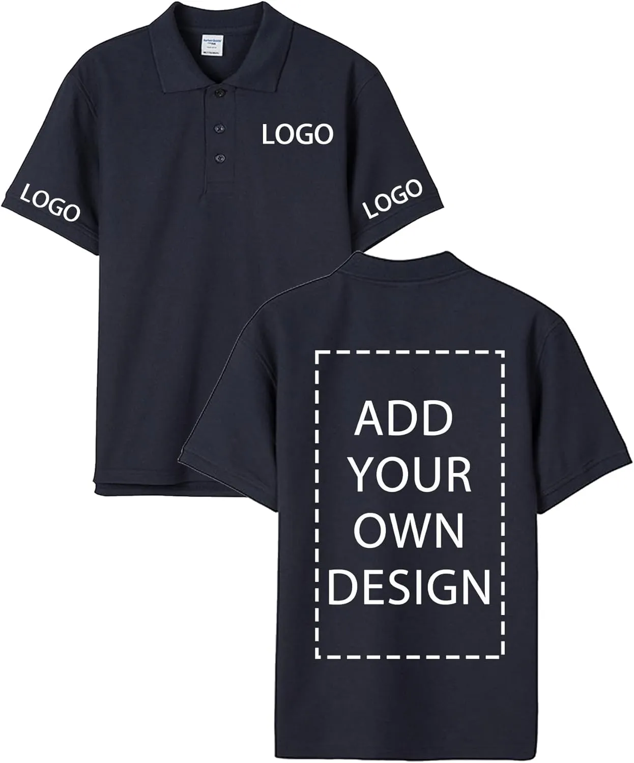 Custom Polo Shirt for Men Women Design Your Own Personalized Golf Tee Work Shirt
