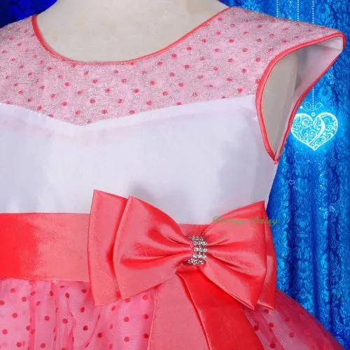 FG243 Girls' Polka Dot Pattern Tulle Flower Girl Pageant Dresses Size 2-8