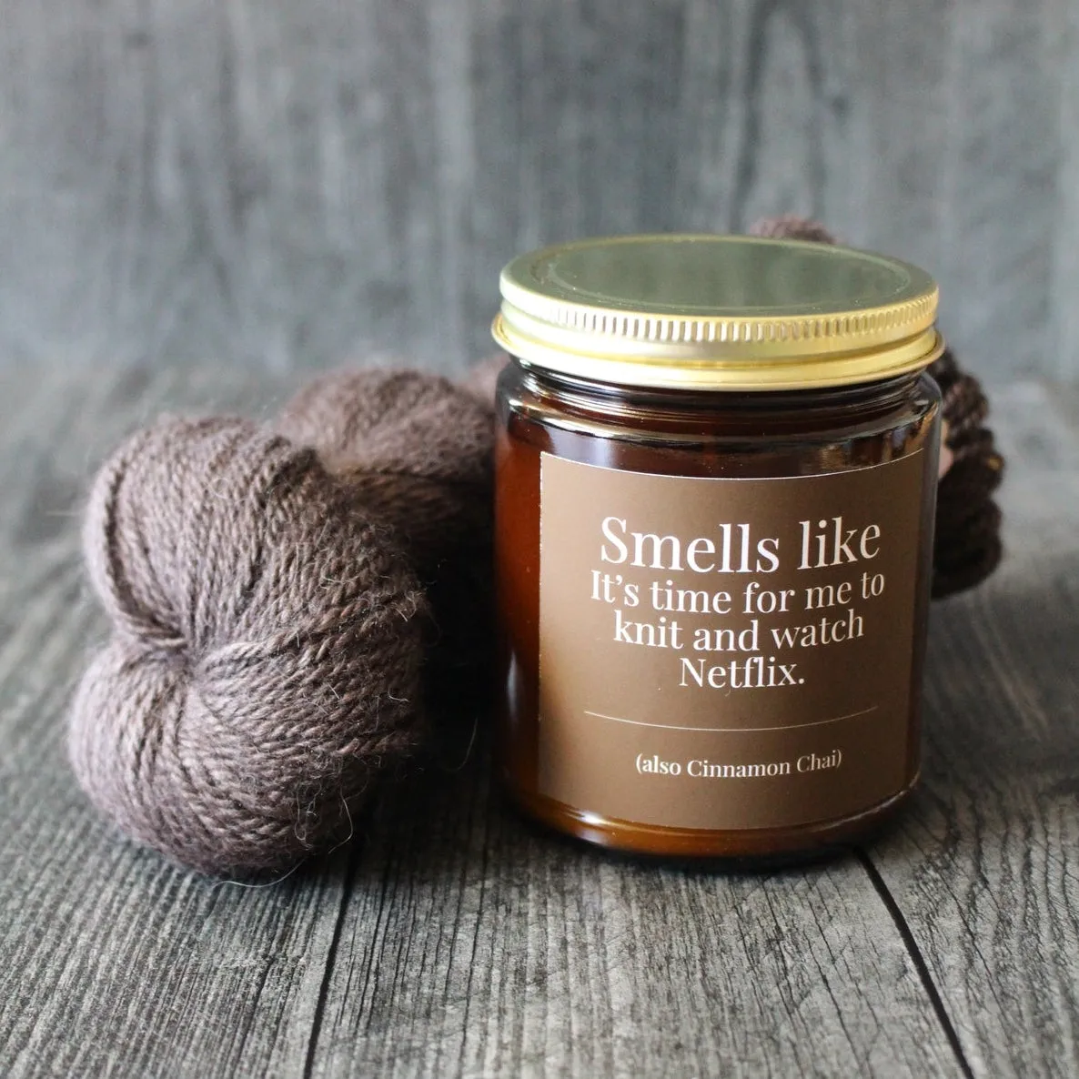 Hand-poured Coconut Soy Wax Candles - "Funny Sayings for Knitters"
