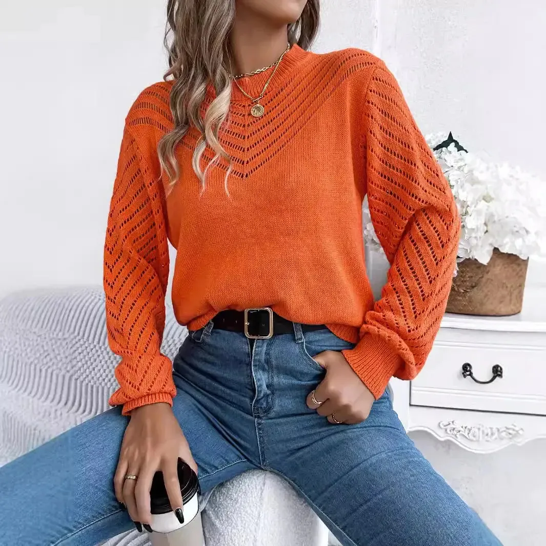 Hollow Lantern Sleeve Top