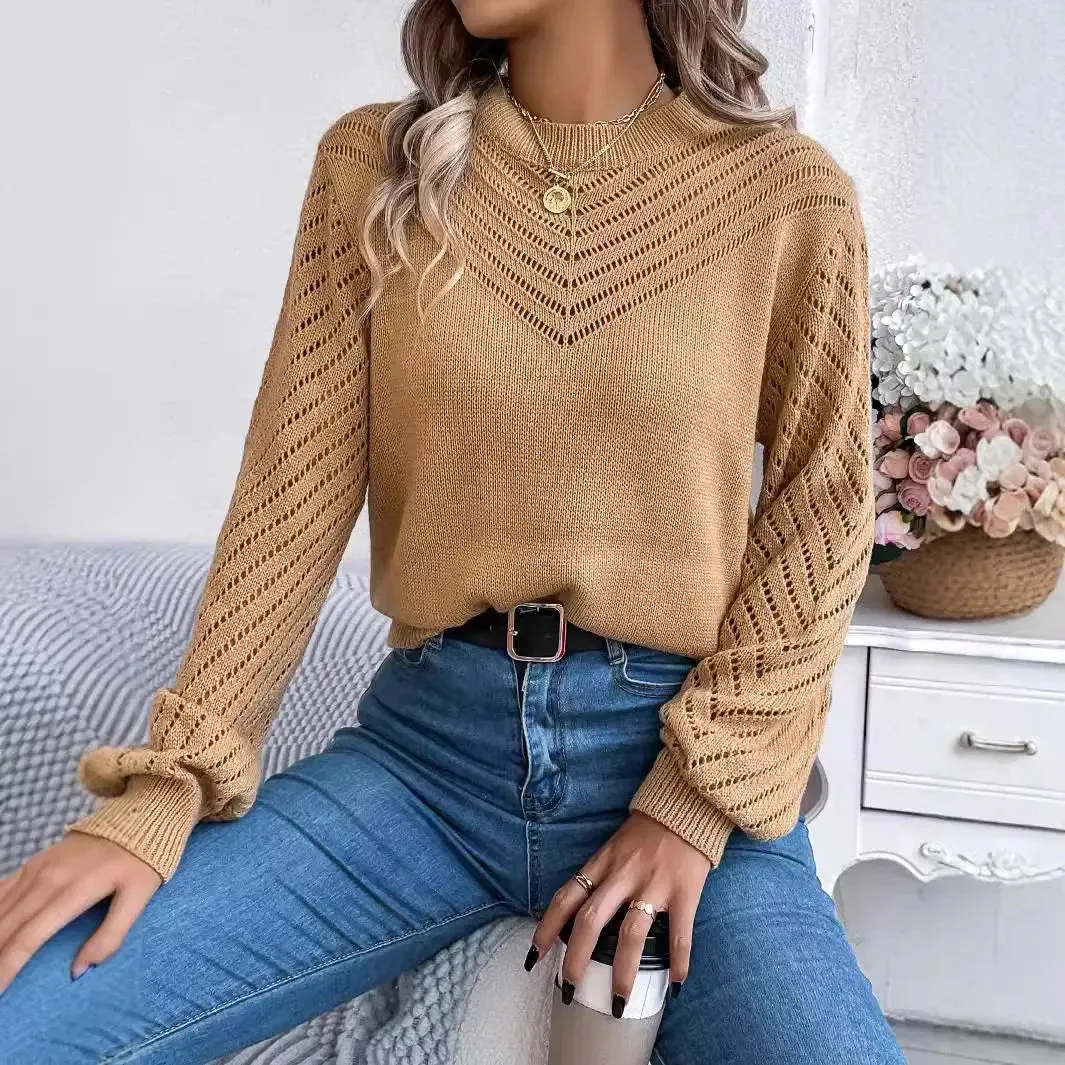 Hollow Lantern Sleeve Top
