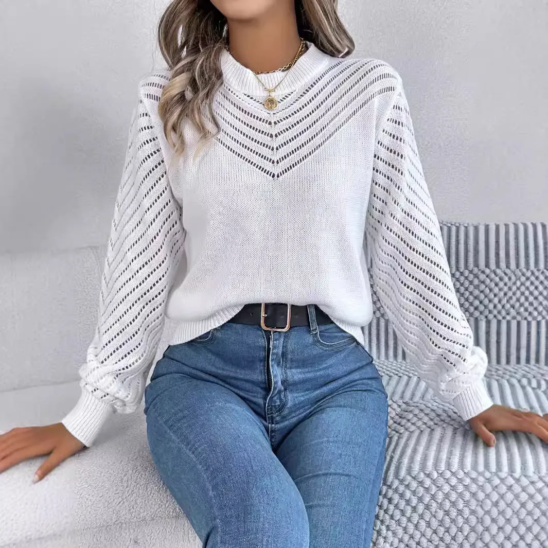 Hollow Lantern Sleeve Top