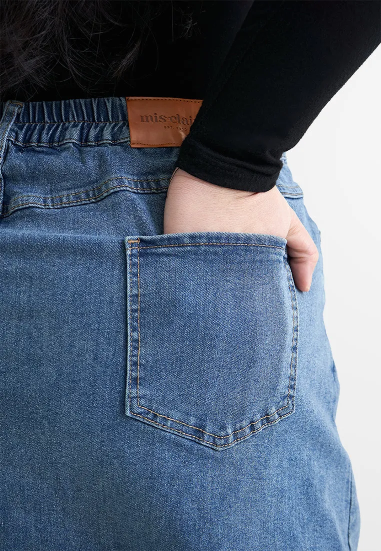 Imelda Denim Flowy A-Line Skirt