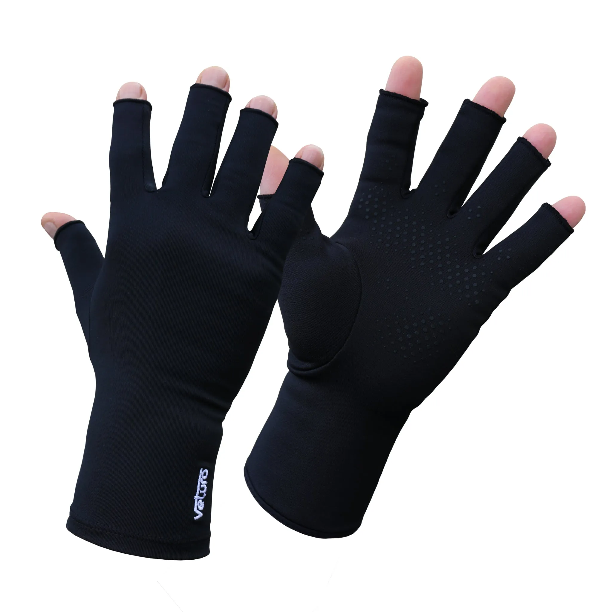 Infrared Fleece Open Finger Gloves Palm Grip