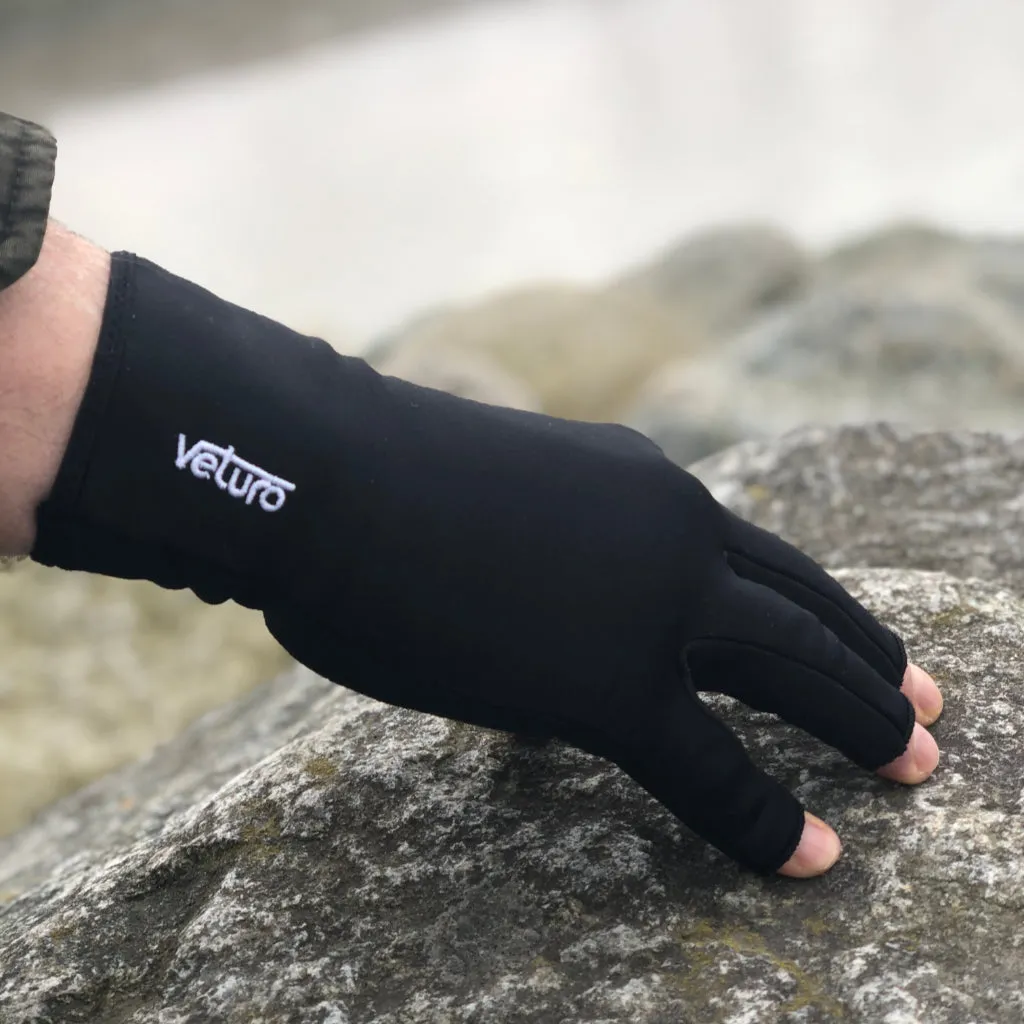 Infrared Fleece Open Finger Gloves Palm Grip